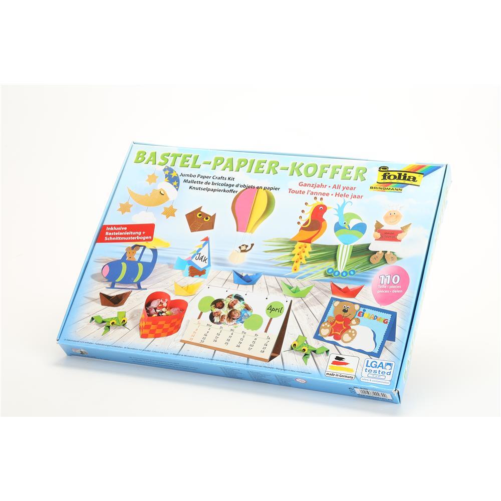 Набор для творчества Folia Bringmann Bastelpapier Koffer 110 Teile Ganzjahr 3290₽