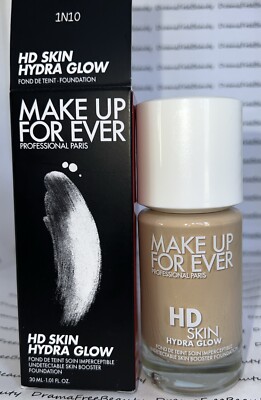 MAKE UP FOR EVER HD Skin Hydra Glow Hydrating Foundation ~ 1N10
