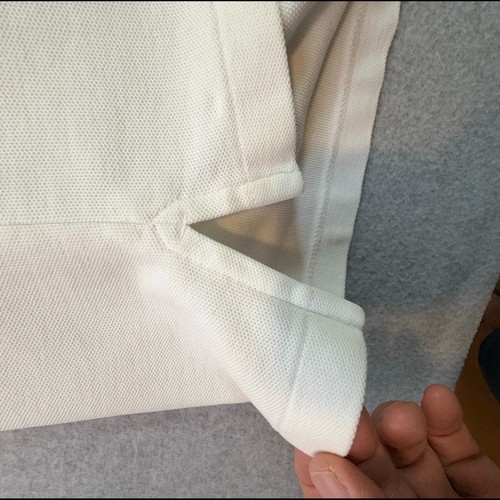 LL BEAN Mens Sz M Reg Ivory Off White Pique POLO SHIRT S/S Top - Picture 13 of 14