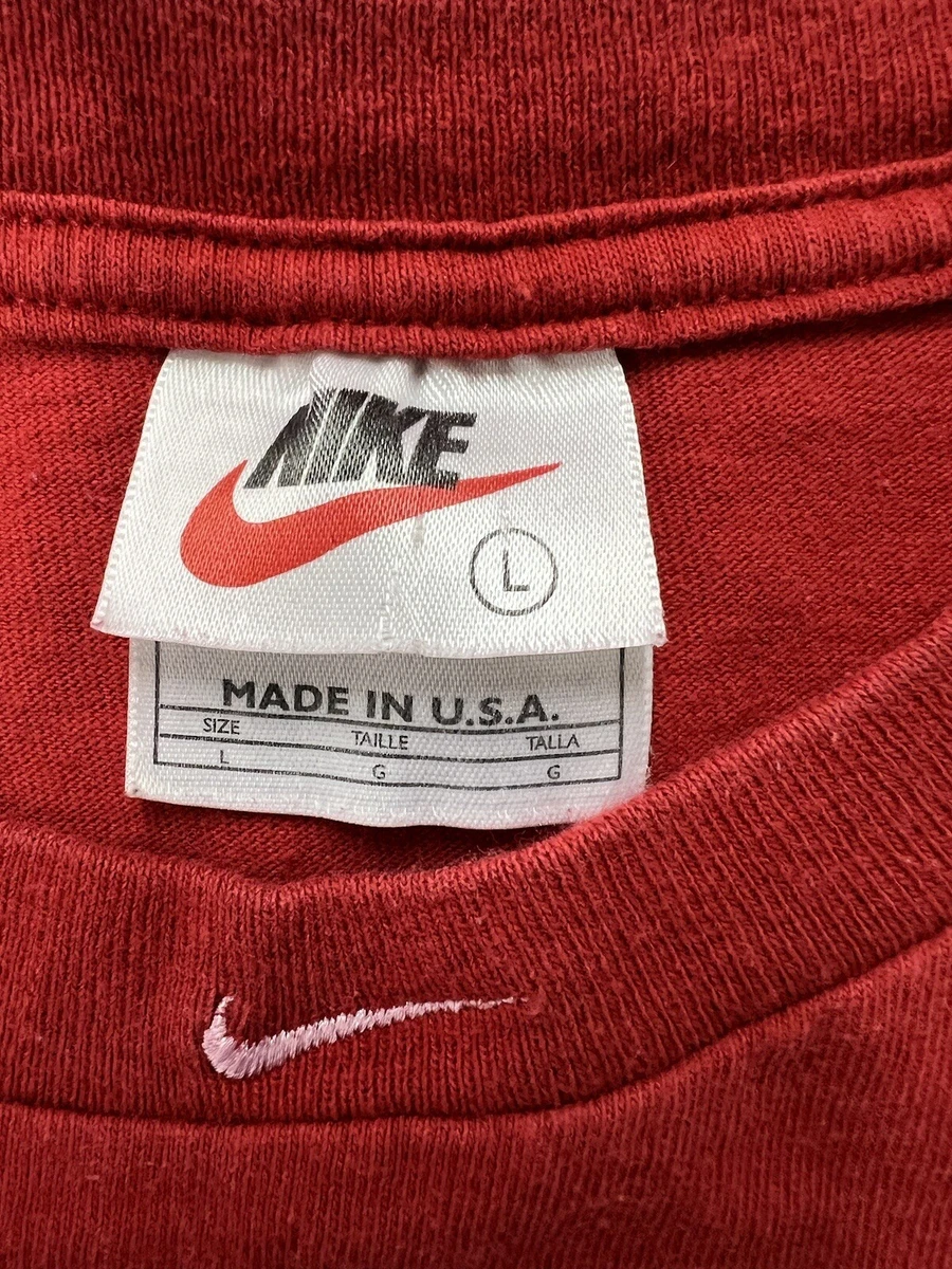 Vintage 90s Nike ‘The Soul Of The Game” Made In USA T-Shirt Adult Large Red