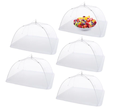 5pcs Fliegengitter Obstnetz Fliegenhaube Speiseschirm Lebensmittel Schutzhaube - Bild 6 von 15