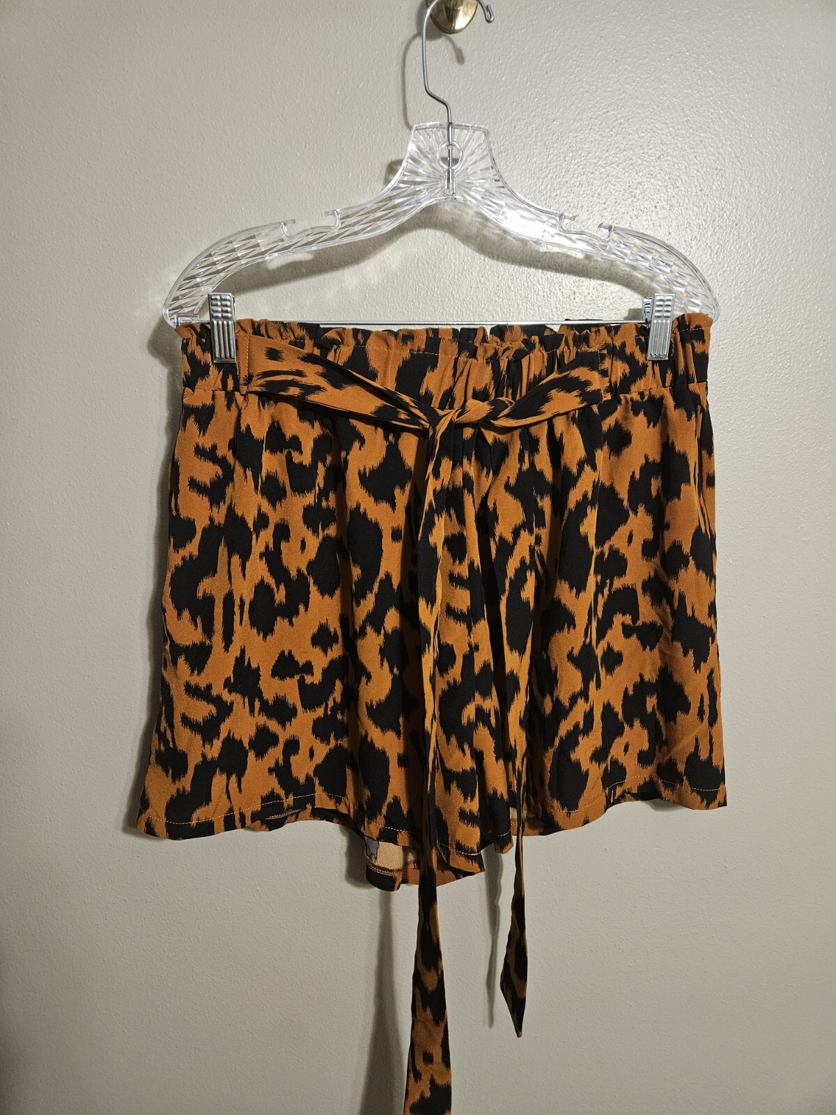 SHEIN CURVE Cheetah Print Skirt Mini Skirt Brown Black Women's Size 1X