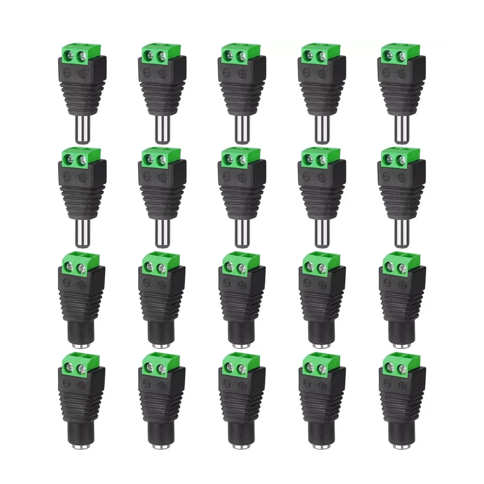 X10 DC Power Cable12V 5A 5.5x2.1mm Male Female 18AWG Pure Copper CCTV LED Router - Image 2 of 4