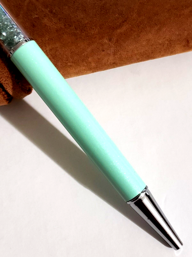 PenGems PISTACHIO GREEN Silver Hardware Pen Black Ink 0.7mm Ballpoint Pen 2018 - Picture 8 of 9