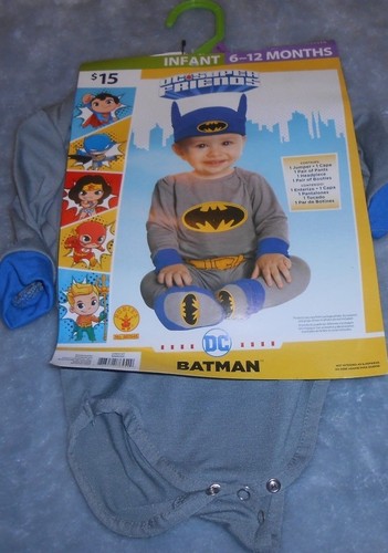 DC Super Friends Batman Rubies Infant Costume Dress up 6 to 12 months New - Picture 2 of 5