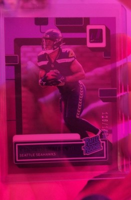 2022 Panini Clearly Donruss Rated Rookie Kenneth Walker III Purple /175