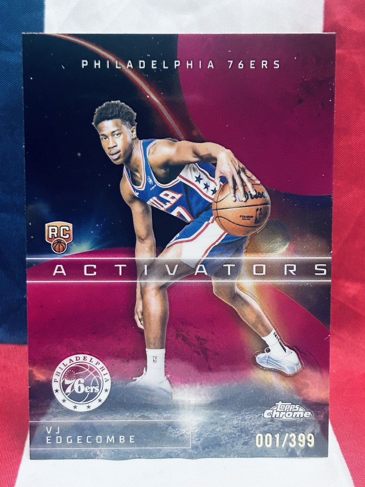 2025-26 Topps Chrome VJ Edgecombe (RC) /399 Magenta Refractor Activators AC-13