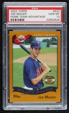 2002 Topps Draft Picks Home Team Advantage Joe Mauer #622 PSA 10 GEM MT HOF 0q4x