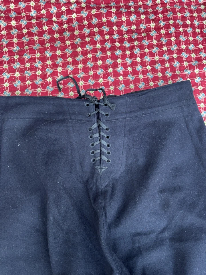 Nos 40 年代 WW2 海军喇叭裤 超干净 状况良好 尺码 31x30!! — 第 4/4 张图片