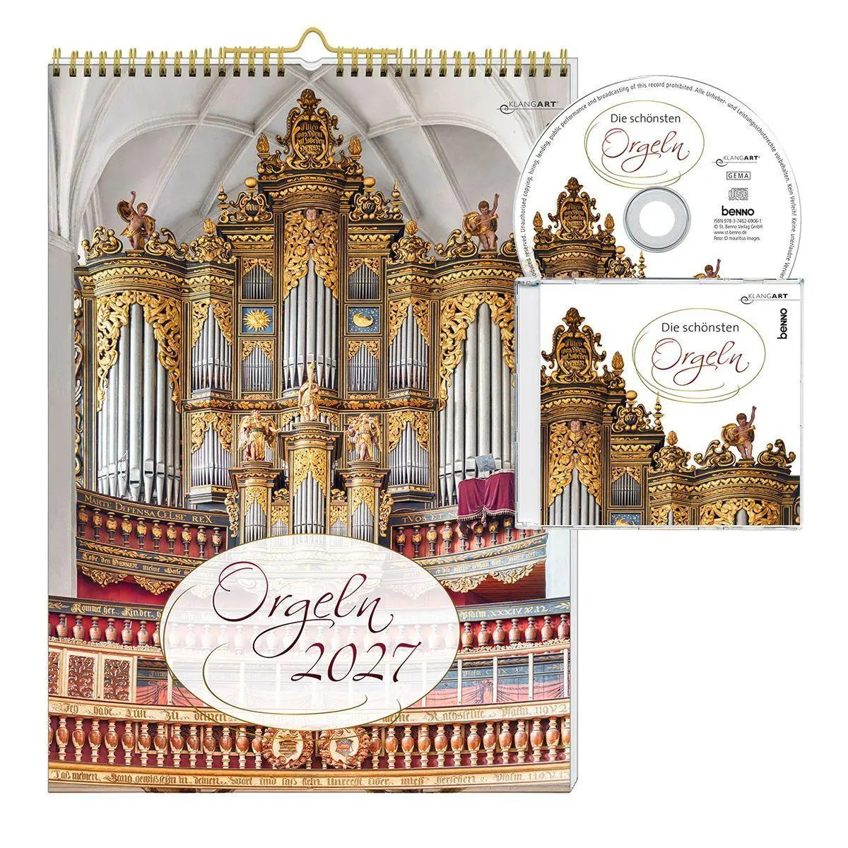 Orgeln 2027 - mit CD | Kalender mit CD | Deutsch | Kalender | Spiralbindung
