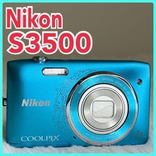 Nikon COOLPIX S3500 Blue Compact Digital Camera Tested Great Condition