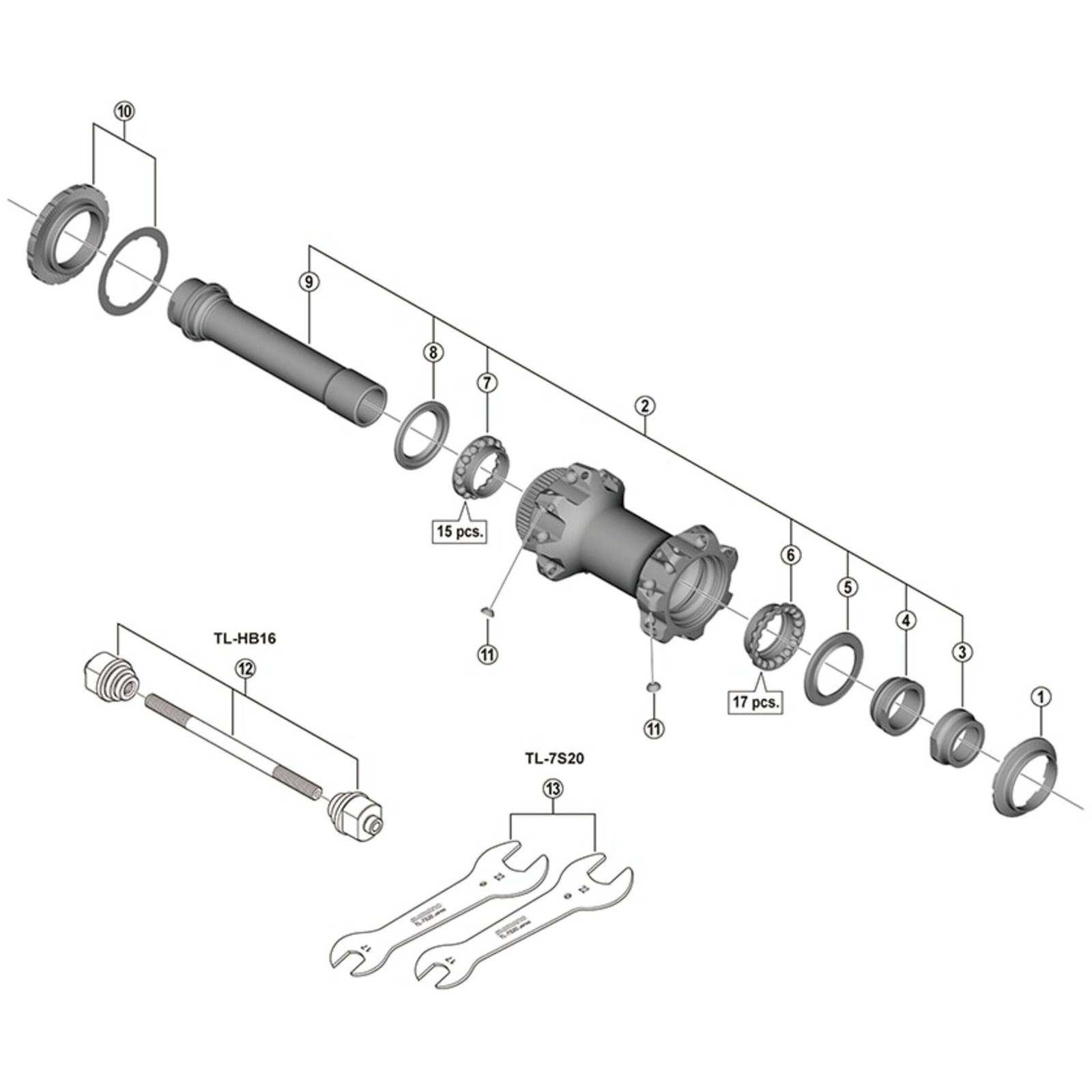 Shimano Spares HB-M988 right hand cone, M19