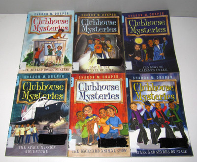 #1-6 Clubhouse Mysteries by Sharon M. Draper TPB x-library