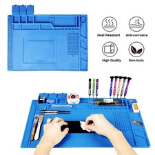 Silicone Solder Anti Static Magnetic Heat Insulation Pad Desk Work Repair Mat UK