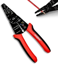 ANGELSWORD 8 inch Wire Stripper, Cable Stripper, Crimping Pliers, Wire Cutter, W