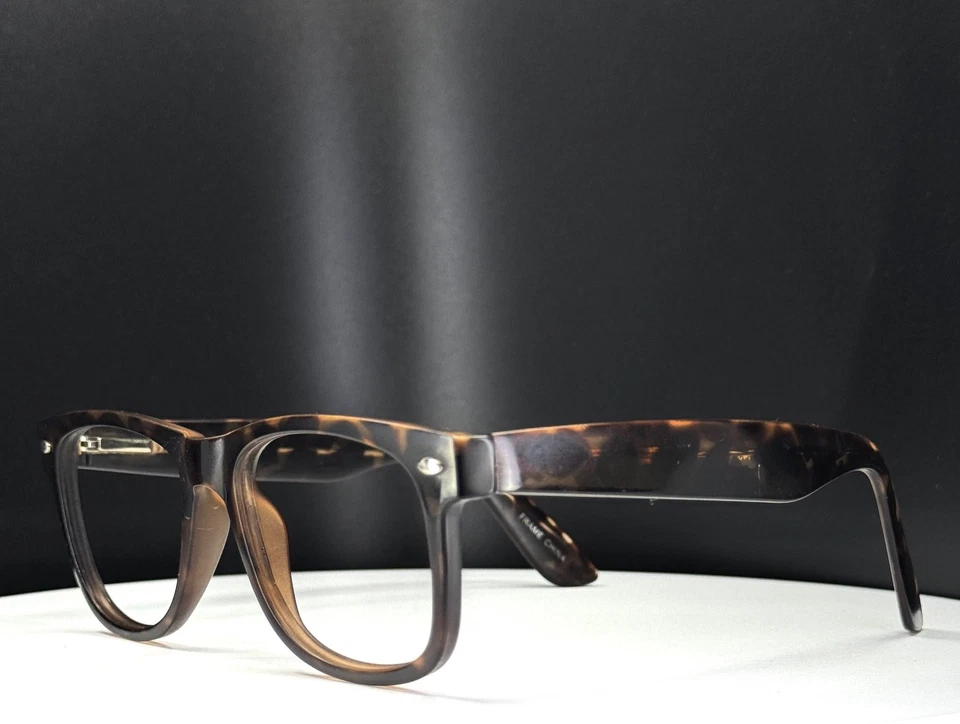 SOLO MONTURAS MONTURAS MONTURAS DE MONTURA COMPLETA CUADRADAS MARRONES UNIVERSITY TORTOISE SIN MARCA DE COLECCIÓN Foto 3 de 4