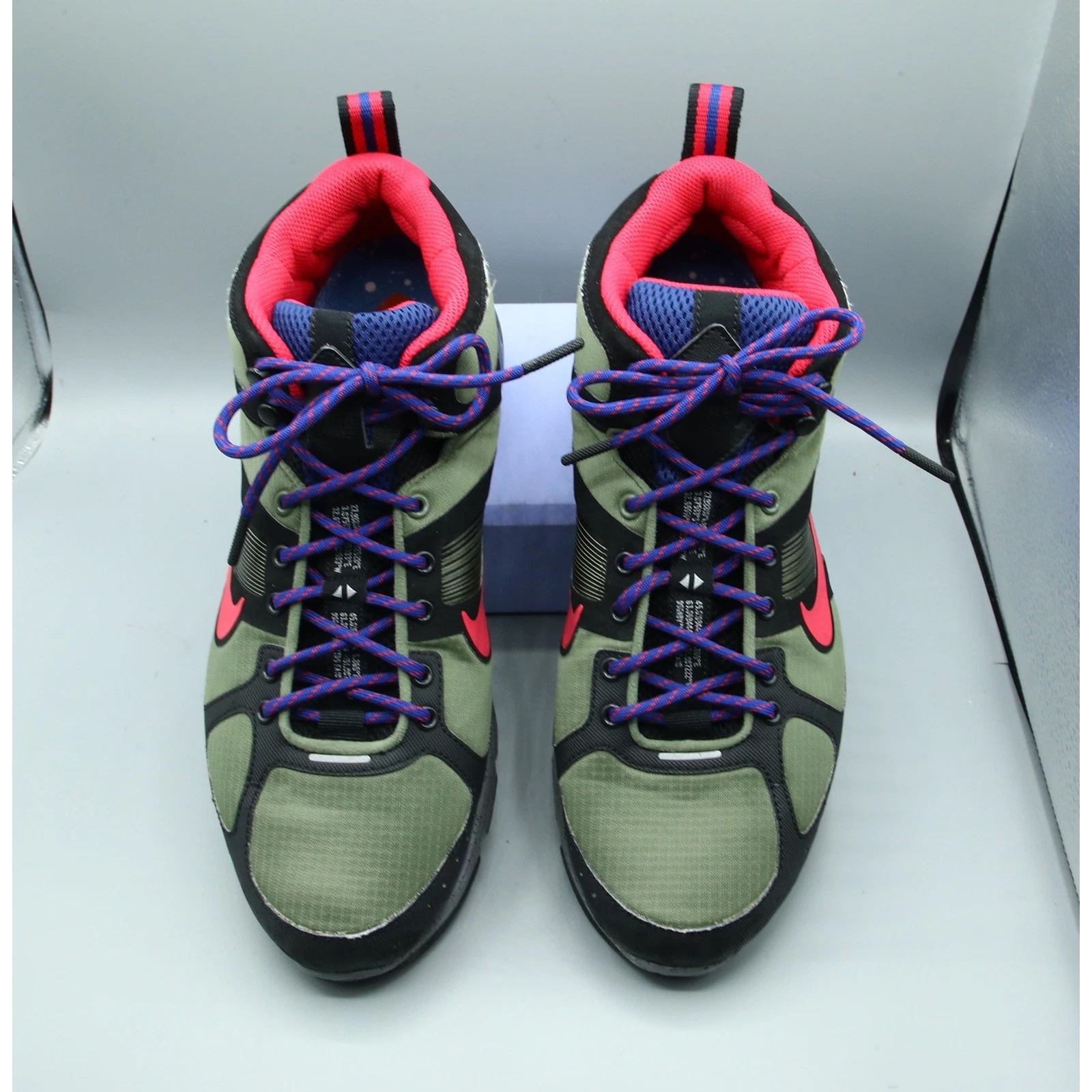 Nike Lunar Elite Trail Mid QS Olive Green Solar Red 417641-300 Mens 11.5
