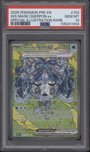Wellspring Mask Ogerpon ex Pokemon Prismatic Evolutions SIR #152 PSA 10