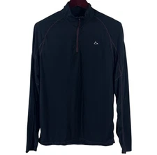 Paradox Merino Blend 1/4 Zip Mens M Black Base Layer Breathable Wicking