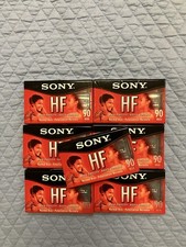 New Lot of 7 New Sealed SONY HF 90 Blank Audio Cassette Tapes