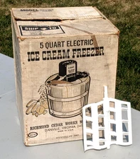 Richmond Cedar Works RCW Ice Cream Maker 5 Quart Dasher or Paddle Model 165A