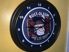 Rust-oleum Scotty Paint Painter Hardware Store Man Cave Advertising Clock Sign