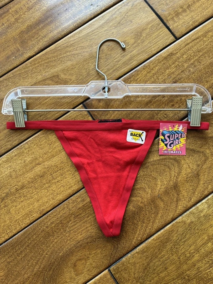 Vintage NWT Super Girl Red String Thong G-String Size Medium (6) *Rare Superman - Image 4 of 4
