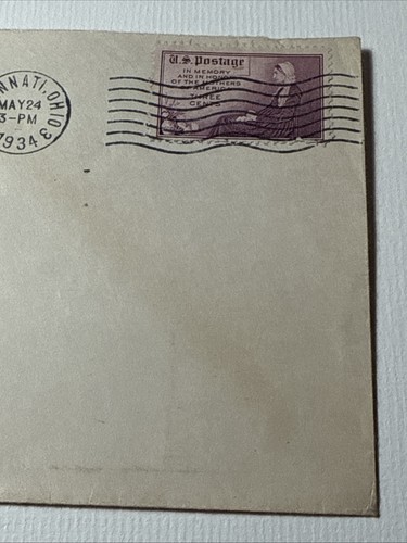 1934 Cincinnati Ohio Fred Schenke advertising Envelope Vtg - Picture 7 of 8