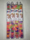 LOT OF 4!!! Mini Hashtags Building Block Tube 72pc Glitter Neon 