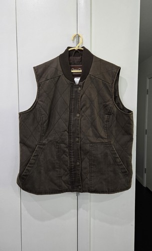 Men’s Cripple Creek Ranchwear Vest Size XXL Brown Waxed Conceal Carry Excellent