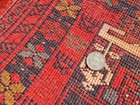 Rare Hand Knotted Vintage Afghan Turkmen Wool Area Rug 3.1 x 1.8 Ft — photo 7