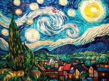Van Gogh Starry Night Landscape Home Decor Wall Art Poster Prints Painting 224