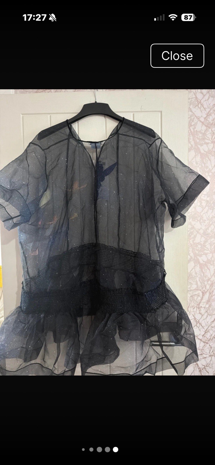 Zara vintage Organza Rare Peter Pan Disney X Collection Dress Tinkerbell image 5