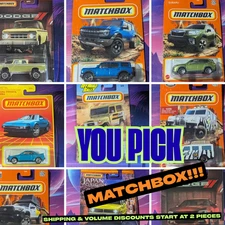 YOU PICK MATCHBOX - COLLECTORS & MAIN  2nd car ships for $.25 -  Add 2 to Cart