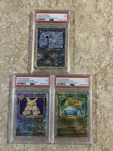 PSA 1 2002 Pokemon Legendary Collection Alakazam Blastoise Venusaur Reverse Holo