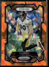 2023 Panini Prizm Orange Ice #254 T.J. Watt