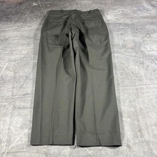 Vintage US Army Pants Mens 32x32 Green Tropical Dress Uniform Wool Blend 60s