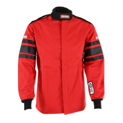 RaceQuip 121016RQP 120 Series Driving Jacket SFI 3.2A/5 Red/Black Stripe XL