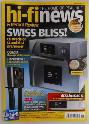 Hi-Fi News & Record Review magazine Sep 2025 CH Precision L1 & M1.1 pre/power