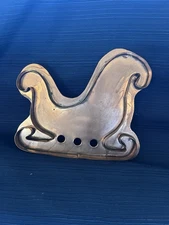 Michael Bonne HTF  RARE Large Sled Copper Cookie Cutter Santa Christmas Holidays