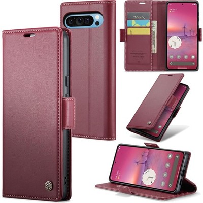 Handyhülle Google Pixel 9 Pro XL Klapphülle RFID Schutz Ledertasche Kartenfach