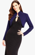  99 Alex Evenings Petite Prom Wedding Party Jacket Size: 10P Color: Navy