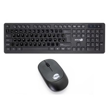 Wireless Mouse And Keyboard Kit With Spanish Layout Es QWERTY Black M&K