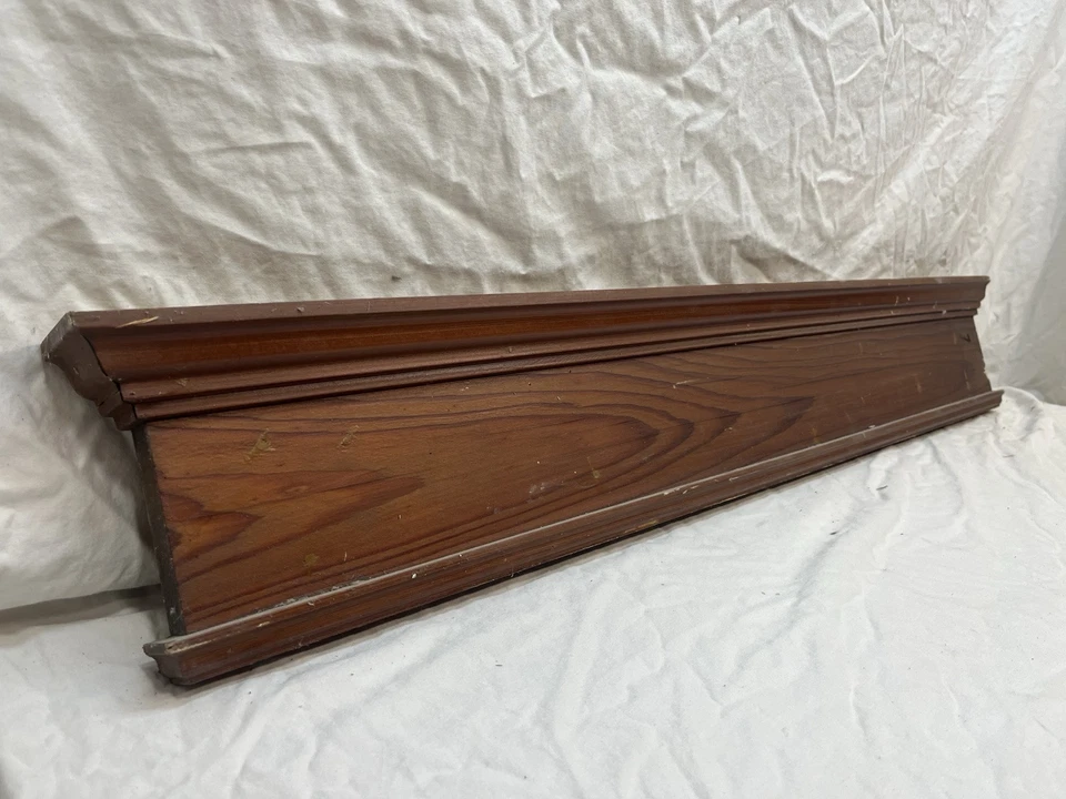 Frontón de puerta antiguo de 1890 estilo victoriano corona moldeado abeto ornamentado Foto 2 de 4