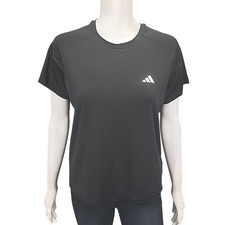 Adidas Womens Casual Short Sleeves Active Tee Shirt Top Small Size Black