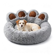Calming Raised Edge Dog Bed Plush Anti-Slip Pet Bed for Small to Large Dog Cat