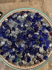 Glass Stones Vase Filler Translucent Craft Decor 6.5lb blue iridescent clear mix