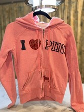 Victoria s Secret PINK Hoodie Women s M Pink I PINK Rhinestone