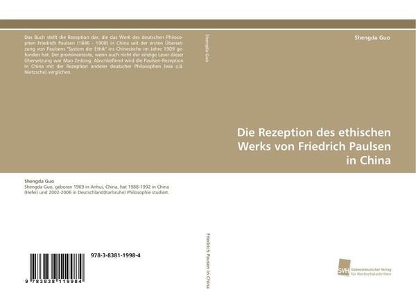 Die Rezeption Des Ethischen Werks Von Friedrich Paulsen In China Shengda Guo-image