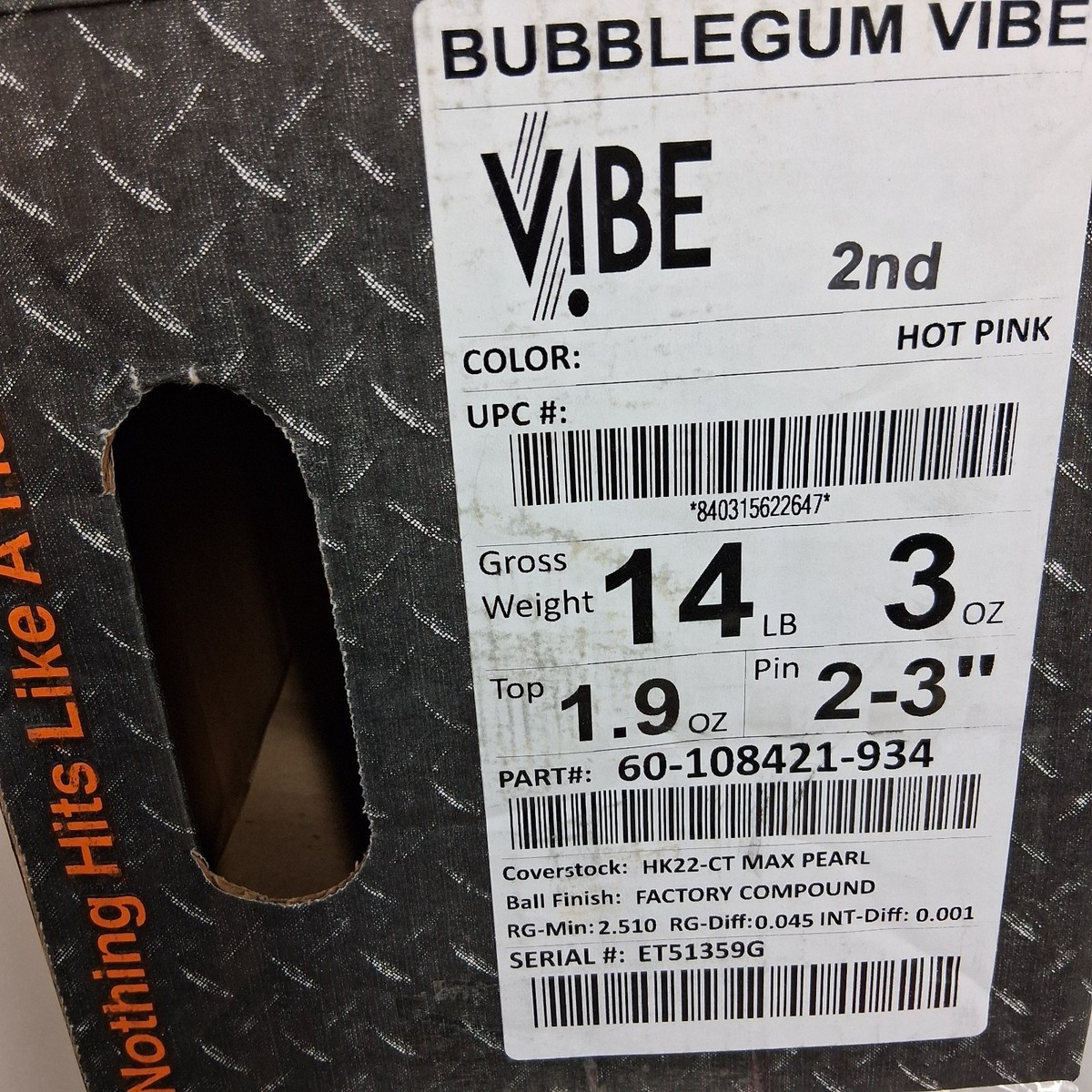 Hammer Bubblegum Vibe bowling ball 14 LB new in box #359 | eBay